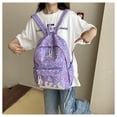 thumbnail image 2 of CUZIBR Floral Polka Dot Backpack For Teen Girls Casual Canvas School Backpack Lightweight Student Travel Daypack With Front Pocket, 2 of 6