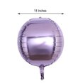 thumbnail image 3 of Efavormart 2 Pack 14" Lavender Aluminum Foil Round Sphere Balloon Wholesale 4D  Mylar Balloons, 3 of 9