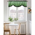 thumbnail image 3 of Abstract Stereo Cube Tie Up Valances Curtain, Adjustable Kitchen Modern Gradient Black Green Comb Grid Cubes Valances for Windows Decor, Rod Pocket Short Curtains Set for Bedroom/Bathroom, 42"x18", 3 of 8