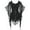 A-Black27, variant on Women's Lace Up Cold Shoulder Blouse Gothic Lace Trim Evening Party Flowy Tunic