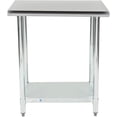 thumbnail image 2 of NSF Certified Heavy Duty Stainless Steel Prep Table for Home & Commercial Use with Galvanized Shelf, Legs, & Optional Wheels, 2 of 2