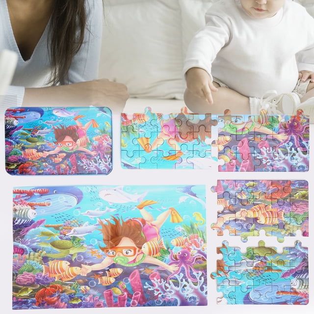 Rompecabezas De 60 Piezas Para Niños, Rompecabezas Exquisito Con Patrón De Dibujos Animados, Rompecabezas Para Niños, Juguete Para Regalo Con Caja De Almacenamiento
