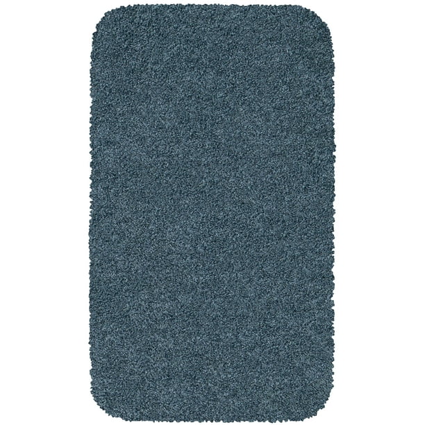 Mainstays Basic Bath Rug, Blue Streak, 19.5" x 32" - Walmart.com - Walmart.com