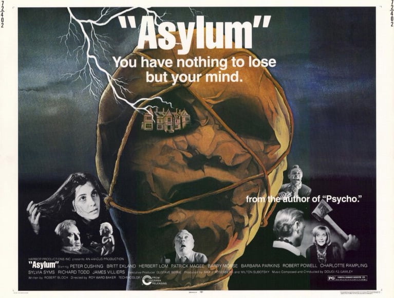 One 1 "Asylum" Movie Poster Print Sheet Artwork 1972 Horror 
