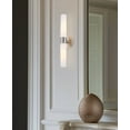 thumbnail image 6 of Kira Home Duo 21" Modern Wall Sconce with Frosted Opal Glass Shades for Bathroom/Vanity, Brushed Nickel Finish, 6 of 8