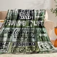 thumbnail image 3 of Fishing Gifts for Grandpa Birthday, Grandpa Fishing Gifts Throw Blanket 60" x 50", Fishing Grandpa Birthday Gifts, Fishing Gifts for Men, Fishing Lovers Gifts for Grandpa, Gift for Fisherman, 3 of 5