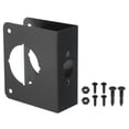 thumbnail image 1 of Placa de refuerzo para puerta Uxcell para reparación y refuerzo de puertas, 1 juego para puerta de 1-3/4" de grosor, tamaño de 4-1/2", color negro, 1 of 6