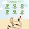 thumbnail image 3 of PlanToys® Wooden Ramp Racer for Kids | Montessori Inspired Car Ramp Toy with 3 Racing Cars | Eco Friendly Toddler Toy for Motion Play, Coordination & Cause and Effect Learning, 3 of 9