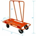 thumbnail image 3 of Heavy Duty Drywall Sheet Cart & Panel Dolly 2400lbs load capacity,panel service cart ,8" Black
Mold-On Rubber Wheels, 3 of 13