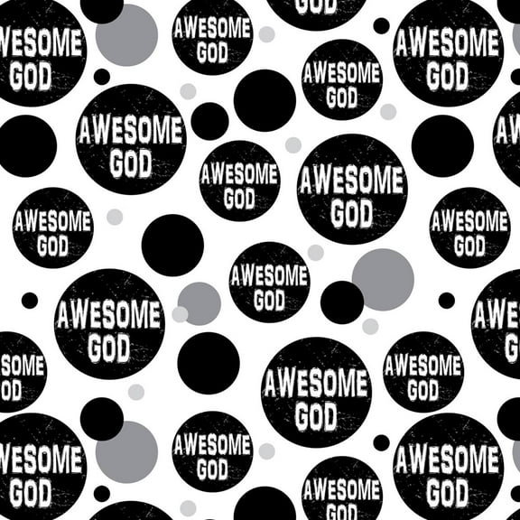 Awesome God Christian Religious Inspirational Premium Gift Wrap Wrapping Paper Roll Pattern