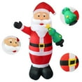 thumbnail image 1 of Papá Noel inflable iluminado, Papá Noel inflable navideño, decoración del hogar, Papá Noel inflable iluminado para patio, césped, jardín, adaptador de Macarena Inflable al aire libre, 1 of 8