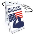 thumbnail image 2 of Military Discounts (24" X 36") Standard A-Frame Signicade, Includes Decal Applied To Stand, 2 of 4