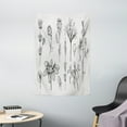 thumbnail image 1 of Sketch Tapestry, Randomly Scattered Various Plantation Vintage Hand Drawn Illustration, Wall Hanging for Bedroom Living Room Dorm Decor, 40W X 60L Inches, Charcoal Grey Eggshell, by Ambesonne, 1 of 2