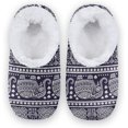 thumbnail image 1 of Unisex Slippers African Indian Animal Elephant Aztec Pattern Coral Fleece Slippers Socks Indoor Cozy Fuzzy Feet Slippers House Slippers, 1 of 7