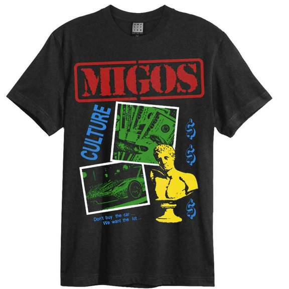 Amplified Clothing Migos Mens Black Short Sleeved T-Shirt | L | Made by Vanilla Underground