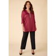 thumbnail image 3 of Catherines Women's Plus Size Embellished-Neck Satin Tunic, 3 of 4