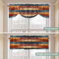thumbnail image 5 of Farmhouse Orange Blue Yellow Tie Up Valance Curtains for Windows, Kitchen Curtains Window Treatments, Vintage Wood Country Short Window Shades Valances for Bedroom Bathroom Cafe 42"x12", 5 of 8