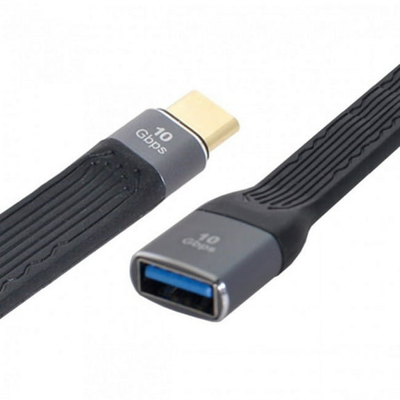 FVH USB 3.1 Type C Male Host to USB3.0 Type A Female OTG Flat Slim FPC Data Cable 13cm for Laptop Phone