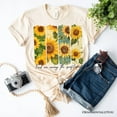 thumbnail image 6 of Find Me Among the Sunflowers T-Shirt, White and Natural Floral Tee for Trendy Women, 6 of 8