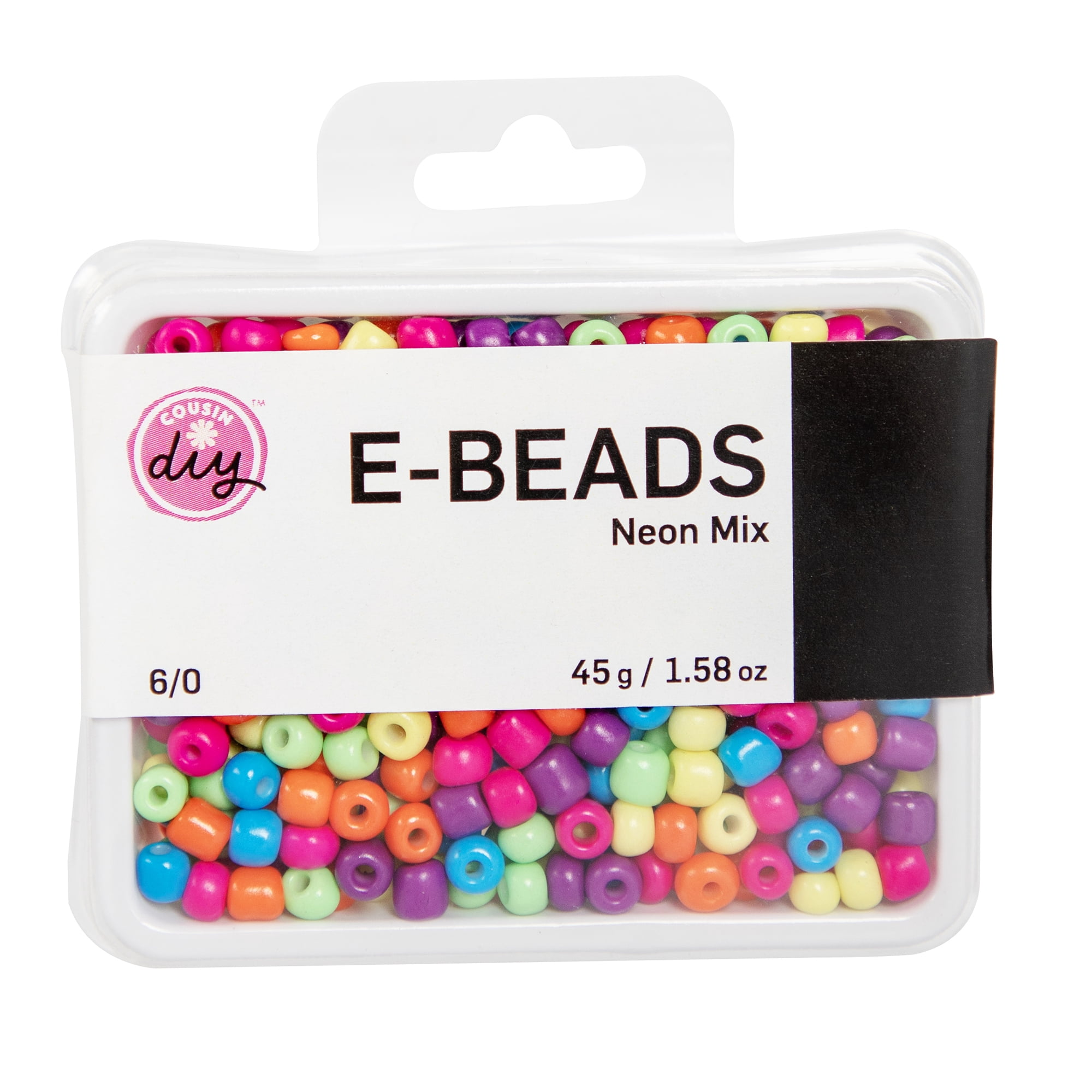 CousinDIY Mini Neon Seed Bead Pack for Jewelry and Crafting Projects