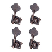 4 Pieces Bass Tuner Pegs String Tuning Pegs Opened Knob Guitar String Button Ukulele Tuning Pegs for Ukulele Accessory 4R Red Bronze