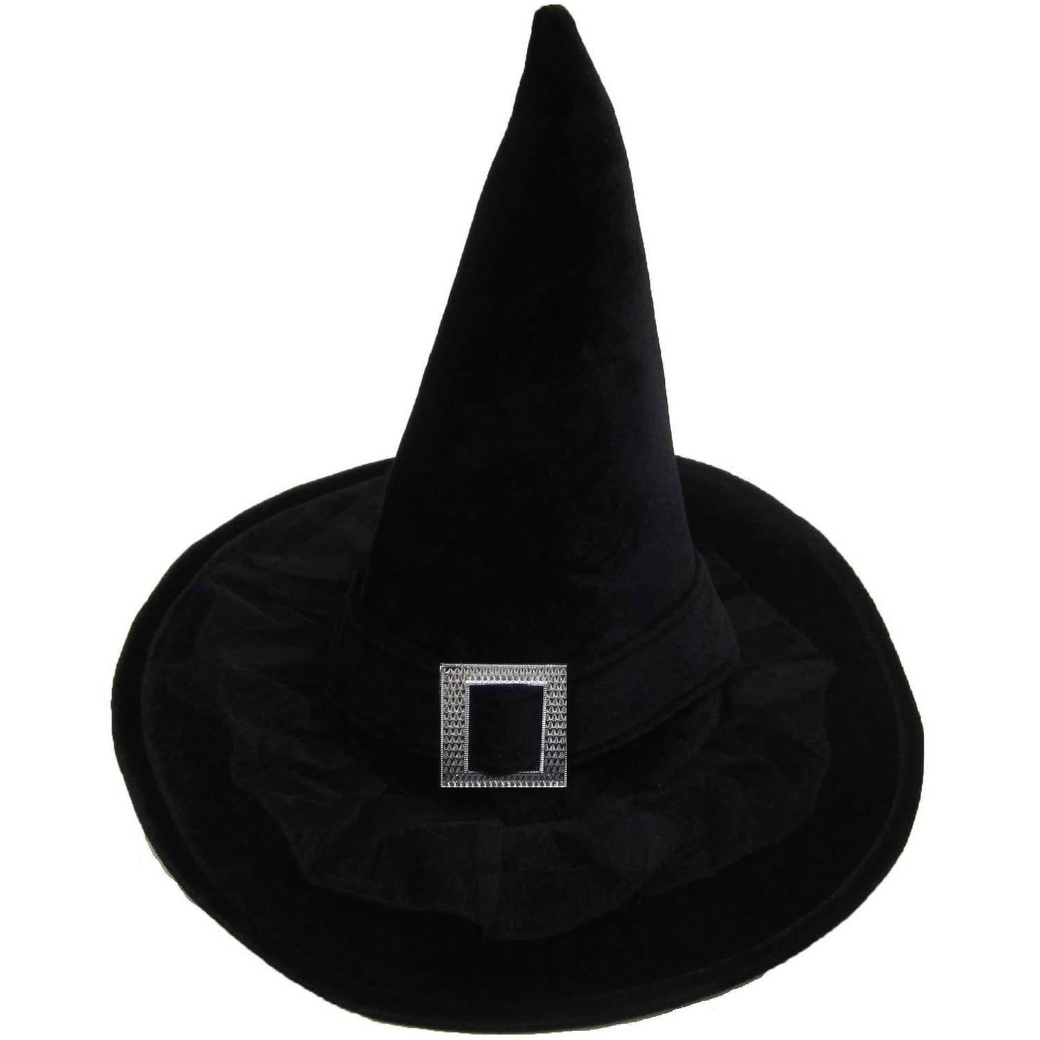Buckle Witch Hat, Black Halloween Costume Accessory