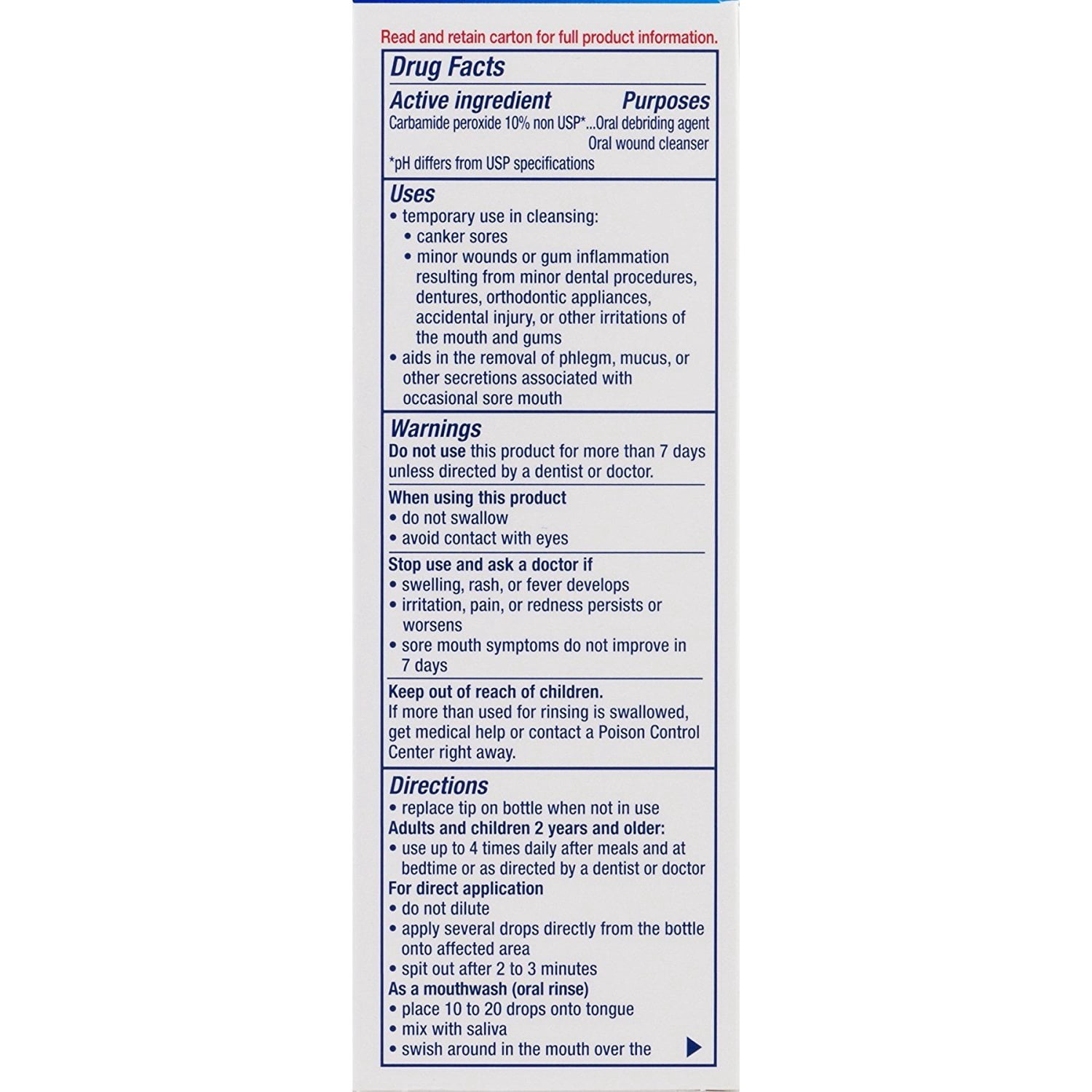 Gly-Oxide Liquid Antiseptic Oral Cleanser, 2 Fluid Ounce