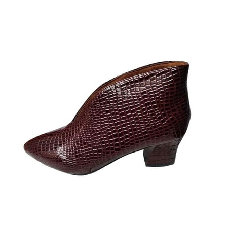 

KBKYBUYZ Women s Basis Winter Fall Boots Chunky Heel High Heel Slouchy Pointed Toe Short Boots Comfortable Elegant Shoes
