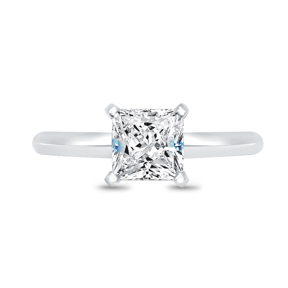 Princess Cut Solitaire Engagement Ring Classic White Cubic Zirconia CZ Silver 925 Wedding Engagement Ring 