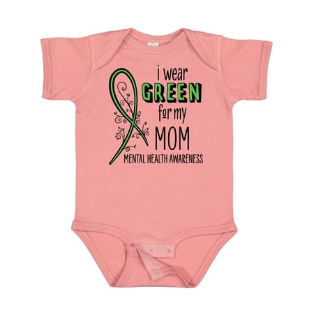 

Inktastic I Wear Green for My Mom- Mental Health Awareness Gift Baby Boy or Baby Girl Bodysuit