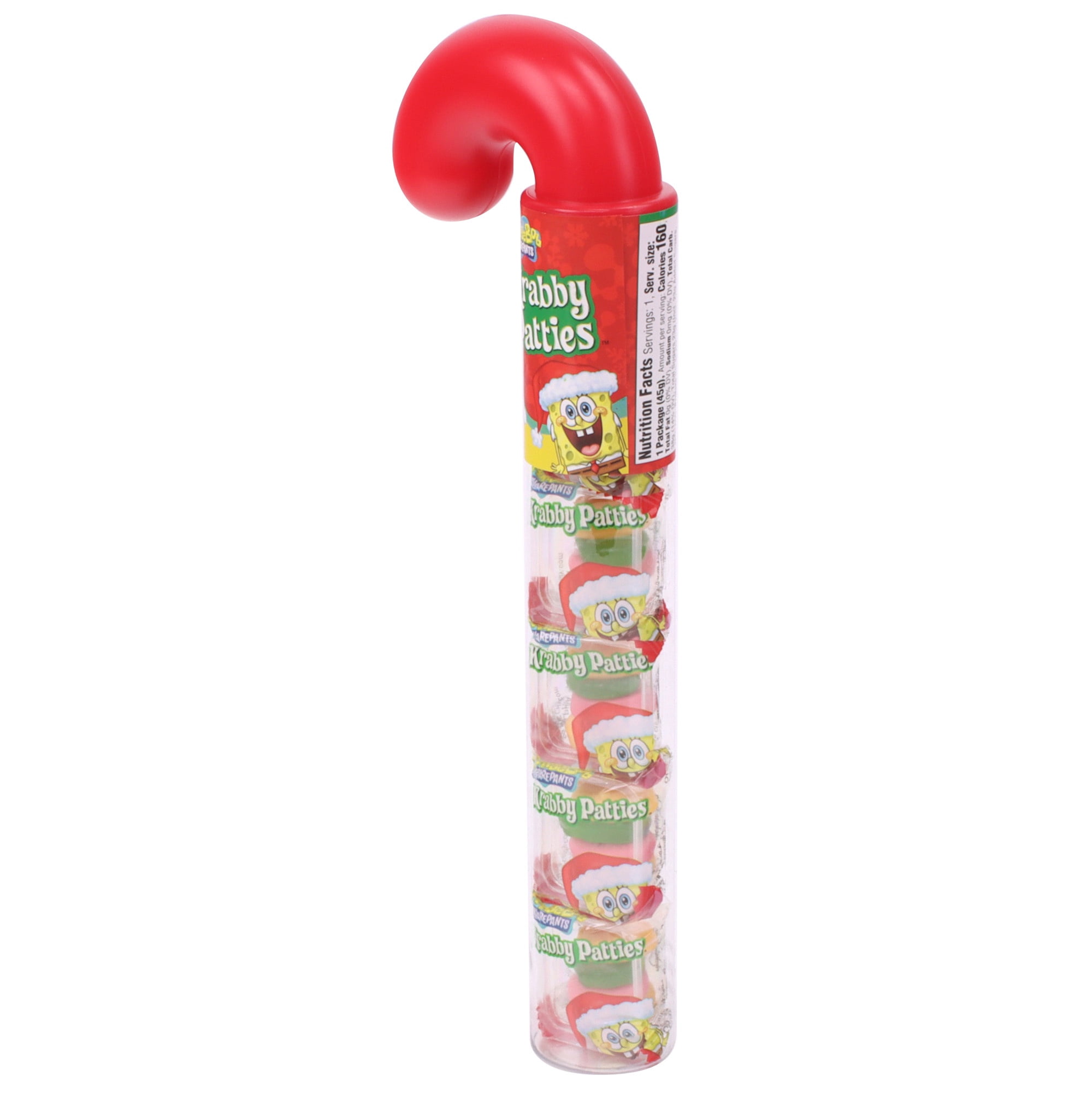 (3 pack) Frankford SpongeBob SquarePants Krabby Patties Original Flavor Gummy Candy Tube, Christmas, 1.6 oz