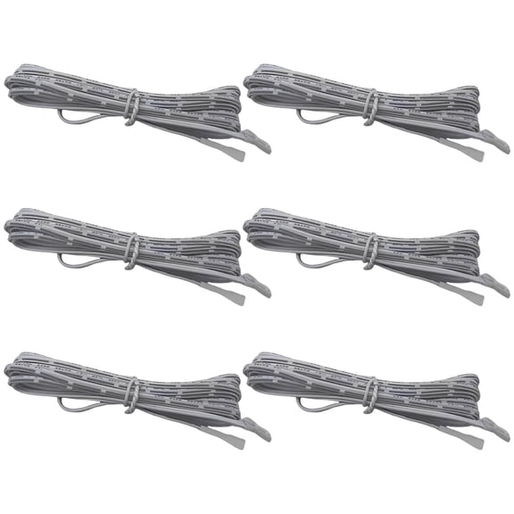 6 Pcs White Extension Cables, 12V Dual-Head Male Female Connectors, 22 AWG 0.3 Sq Copper Wire, 6.56 ft Flexible Wiring for LED Strip Lights, Cabinet Lighting, DIY Projects