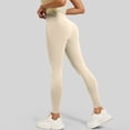 thumbnail image 5 of High Waisted Leggings for Women Tummy Control Fitness Seamless Yoga Pants Stretchy Soft Workout Leggings Beige 3XL, 5 of 6