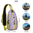 thumbnail image 5 of Crossbody Sling Backpack for Women Men Light Purple Banana Patterns Shoulder Sling Crossbody Casual Chest Bag for Travel Sports Running Hiking, 5 of 6