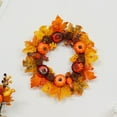 thumbnail image 7 of 14 Inch Fall Wreath Autumn Decorations for Front Door with Maple Leaves Pumpkins and Berries Harvest Thanksgiving Halloween Farmhouse Decor Indoor Outdoor Wall Window Hanging,, 7 of 7
