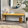 Gap Home Upholstered Bench, Mustard