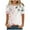 Pink, variant on Fesfesfes Womens Tops Women's Short Sleeve Round Neck Printed Loose Tops Blouse T-shirt Short Sleeve Athletic Tops for Women 10(XL)