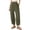Green #14, variant on Harem Pants Women Baggy Beach Capri Palazzo Pants Summer Boho Barrel Sweatpants Drawstring Elastic Trousers with Pockets Black XL