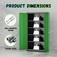 thumbnail image 4 of INTERGREAT Metal Storage Cabinet, 72" Locking Storage Cabinets with Doors and 4 Shelves, Tall Tool Storage for Garage, Steel Lockable Cabinet Metal Locker for Home Office, Black Green, 4 of 9