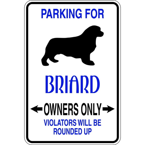 Living Room Art Parking For Briard Parking Signs 9 Inches X 18 Inches