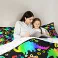 thumbnail image 5 of Castle Fairy Twin Size 2-Piece Dinosaur Floral Rainbow Abstract Comforter Set, 5 of 8