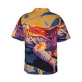thumbnail image 3 of Balery Colorful Gecko Jungle Art Print Men's Hawaiian Shirts Short Sleeve Beach Shirt Relaxed Fit Vacation Button Down Shirts-X-Large, 3 of 9