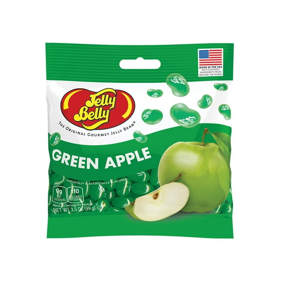 Jelly Belly Green Apple Jelly Beans - 3.5 oz Grab & Go® Bags - True-to-life Green Apple-flavored Candy