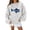 White, variant on Women's Oversized Roll Neck Cute Fish Graphic Sweater Vintage Soft Knit Fabric Loose Jumpers Fall Pullover Sweater  (Pink L)