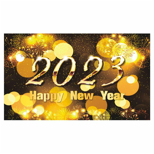 New Years Eve Backdrop 2023 Not Deformed New Year Christmas Banner  Background Black and Gold New Years Banner, Happy New Years Eve Party  Supplies, Chinese Spring Festival Decorations 