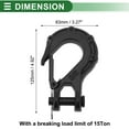 thumbnail image 3 of Unique Bargains Tractor Bucket Hooks 3/8" Front Tractor Accessories Bucket Grab Hook Metal 3.27"x4.92" Black 15 Ton with 1 Cyan Stopper and 1 Small Wrench 1 Set, 3 of 6