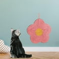 thumbnail image 4 of Wall-mounted Hanging Sisal Cat Scratching Board Kitten Scratch Pad with Suction Cup , Red Flower 40x40cm, 4 of 7