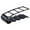 Black, variant on Remote Control Holder, Desktop Organizer with 4 Compartments, 7.09 x 2.76 inches