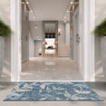 thumbnail image 4 of SAFAVIEH Courtyard Colton Floral Indoor/Outdoor Area Rug, 5'3" x 7'7", Navy/Blue, 4 of 13