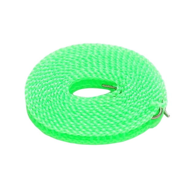 Cuerda para tender la ropa retráctil de nailon antideslizante para exteriores (8 metros) verde Wdftyju Libre de BPA